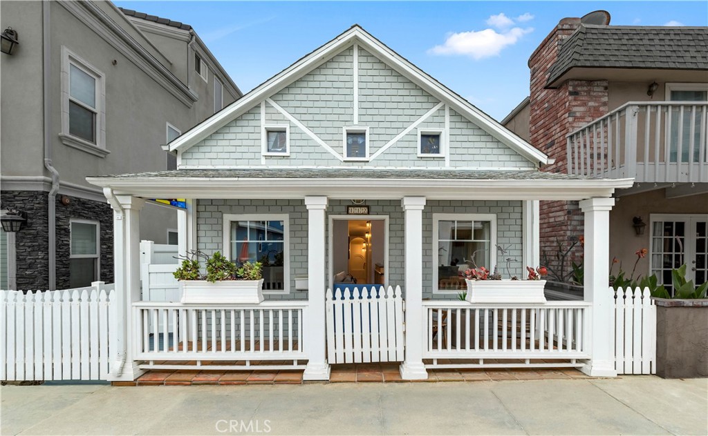 a view of a house with a porch