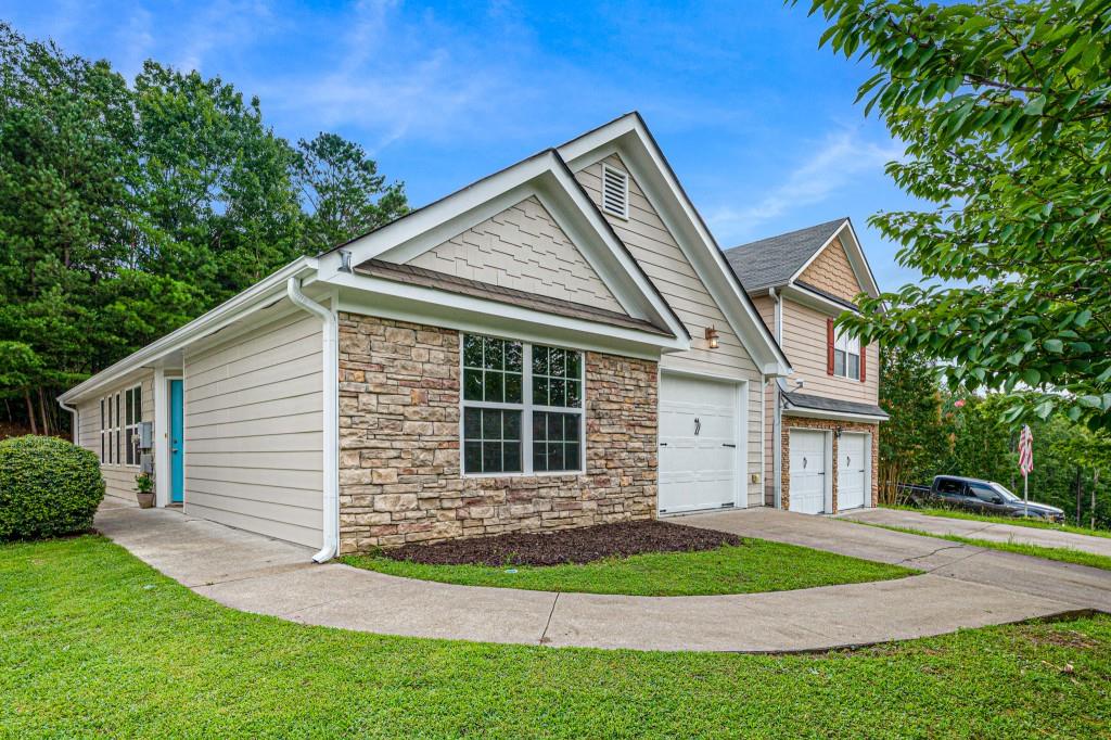 a view of outdoor space yard and front view of a house