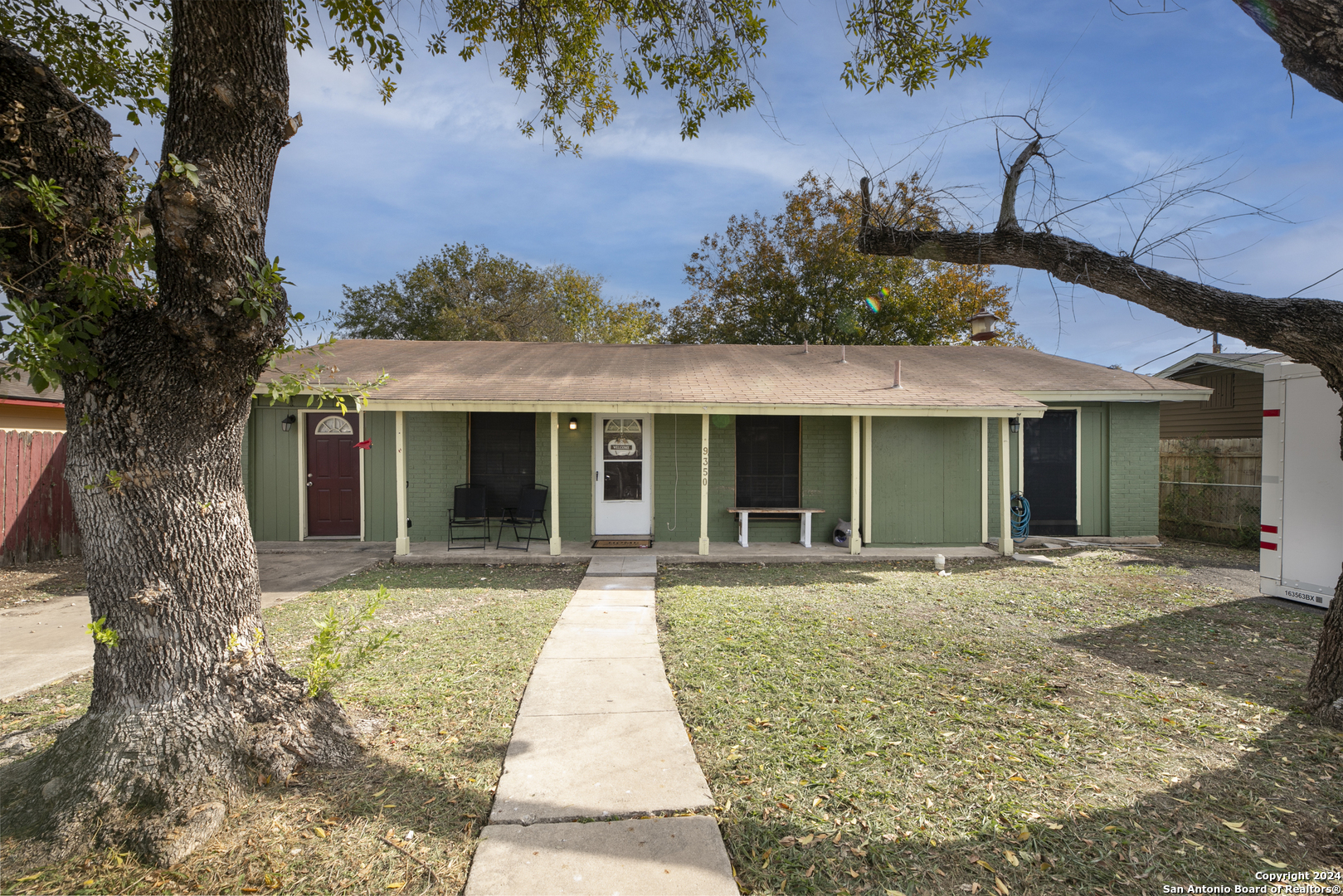 front view of a house with a porch