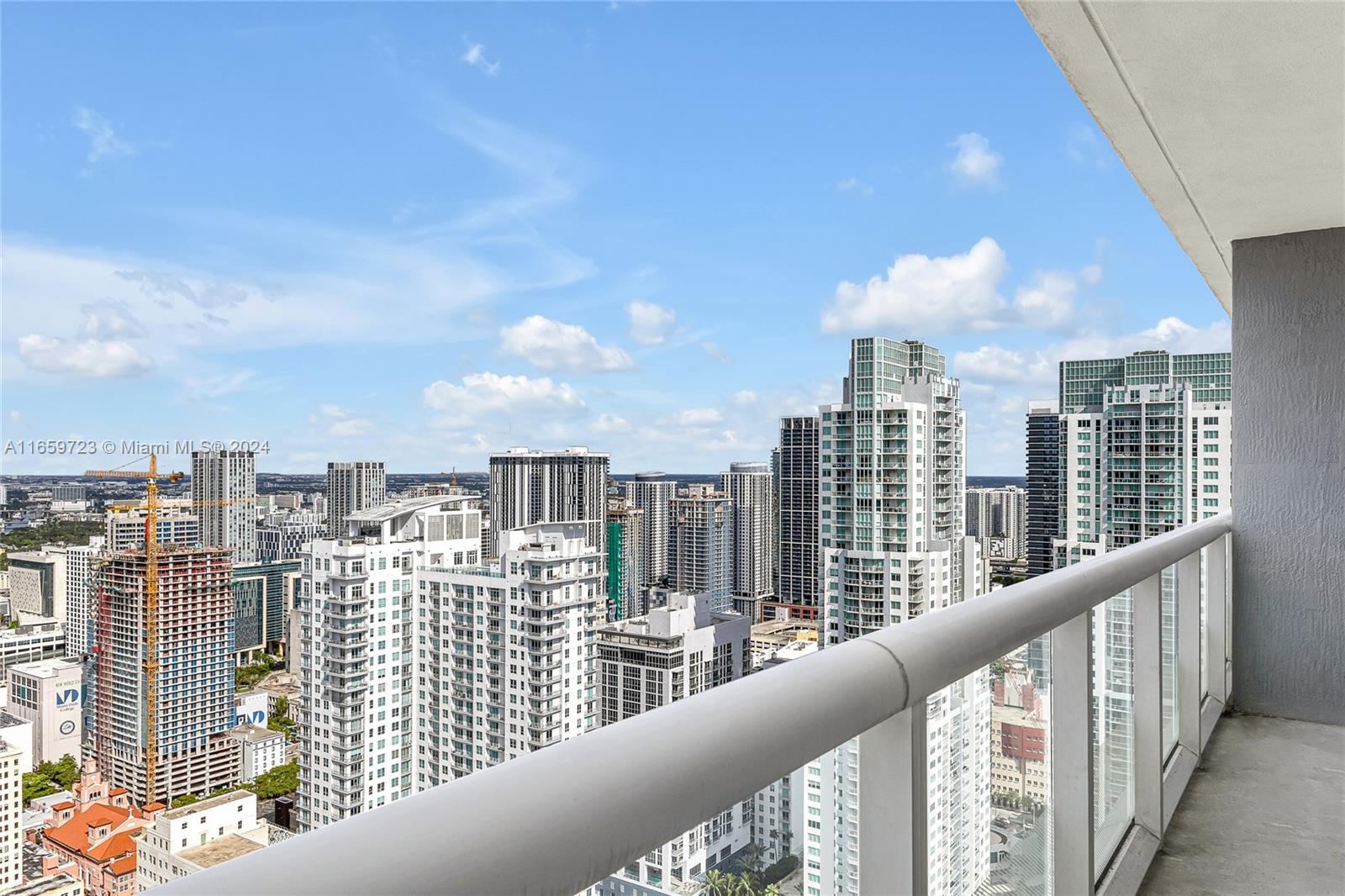 a view of city from a balcony