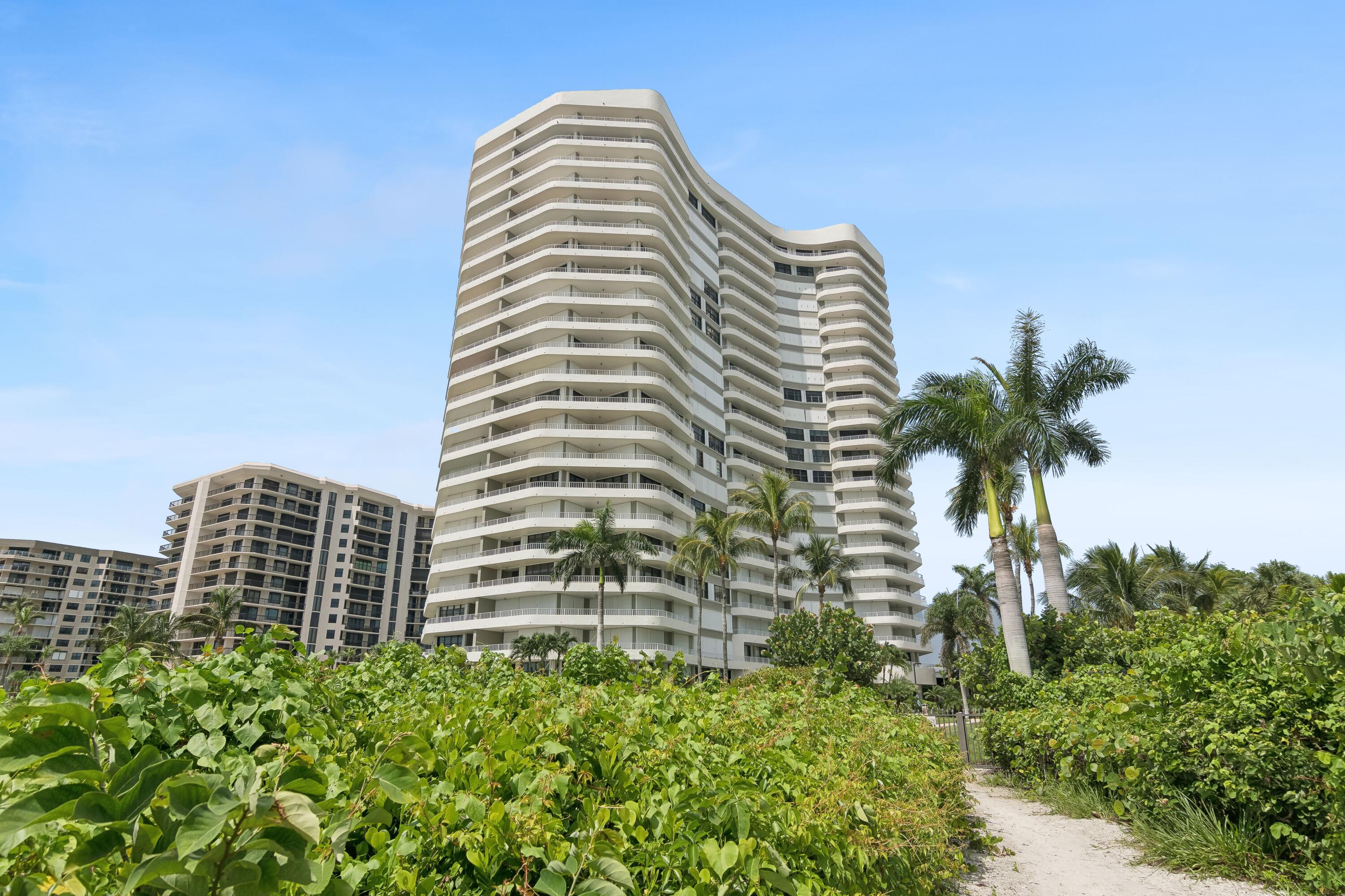 a view of a tall building