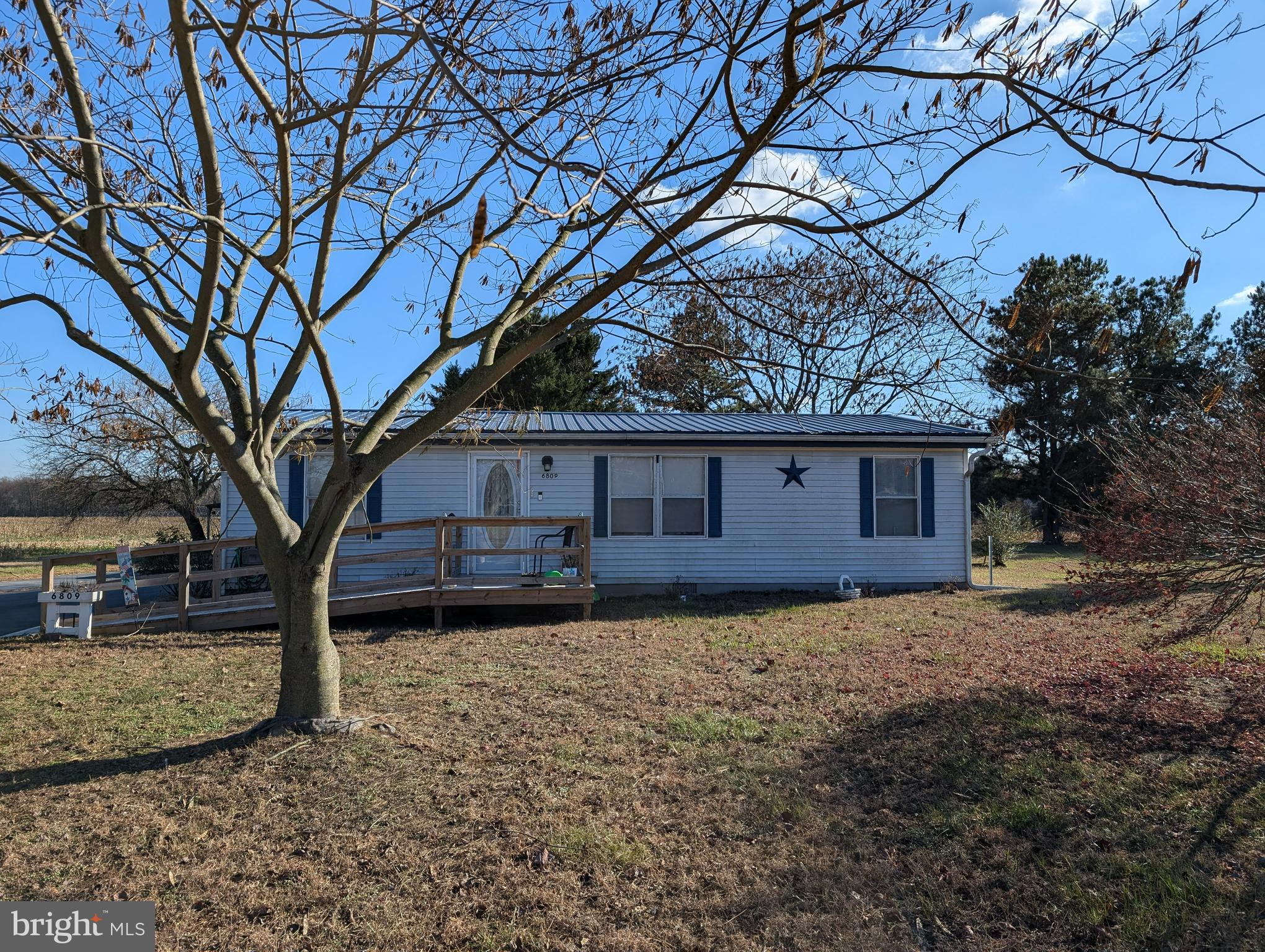 a house that has a tree in front of it