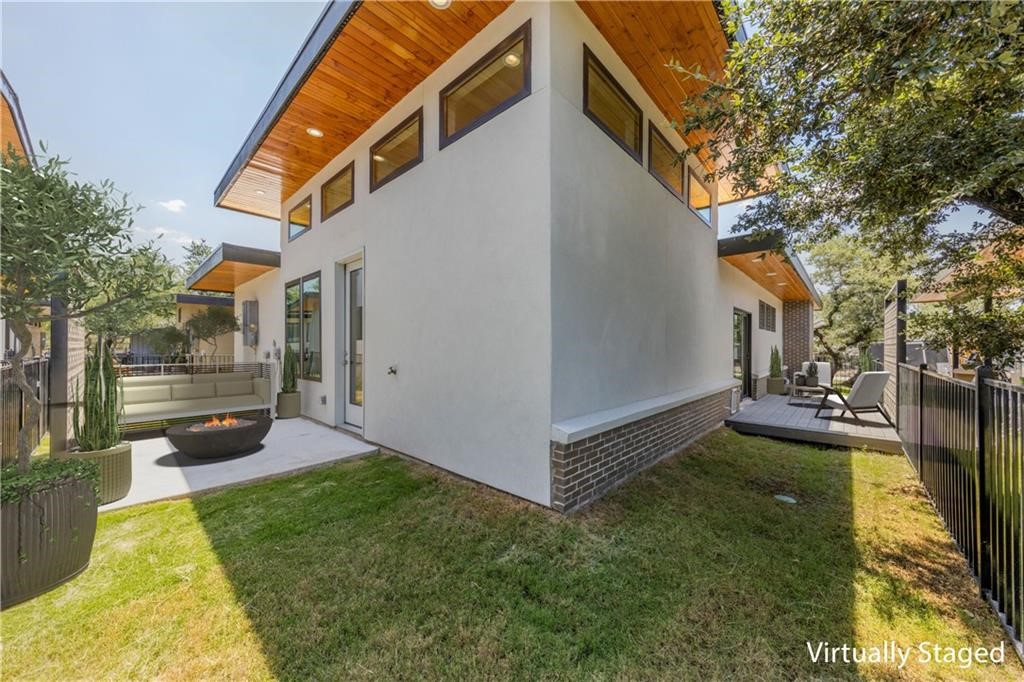 Virtual Staging of the 2  outdoor patio decks