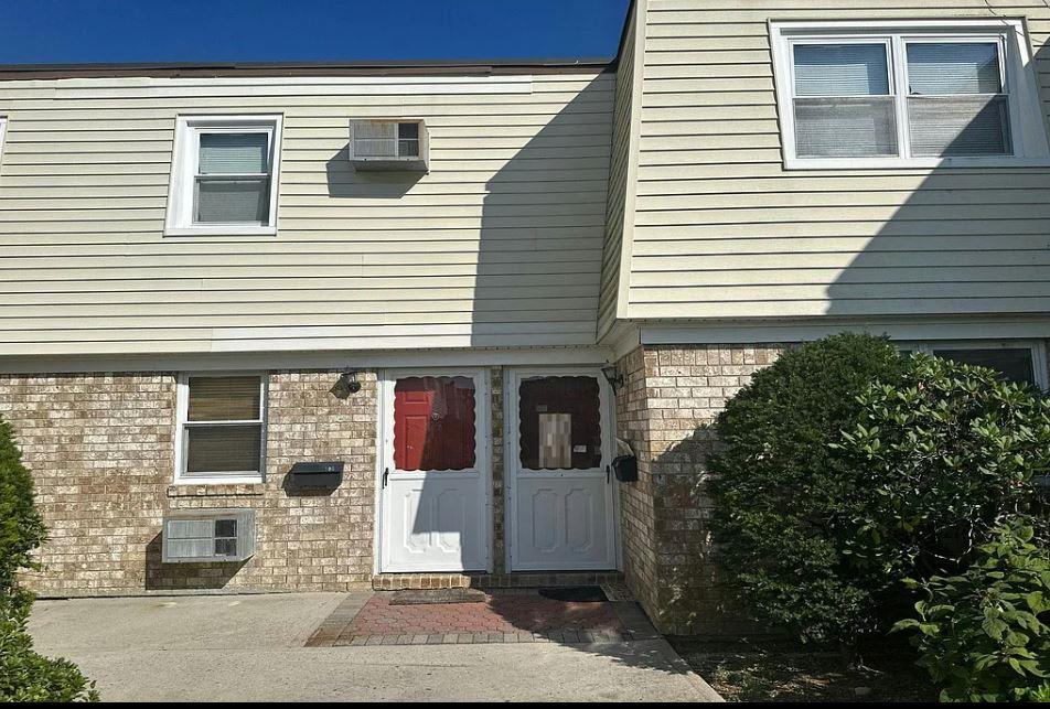 a view of a house with a small space