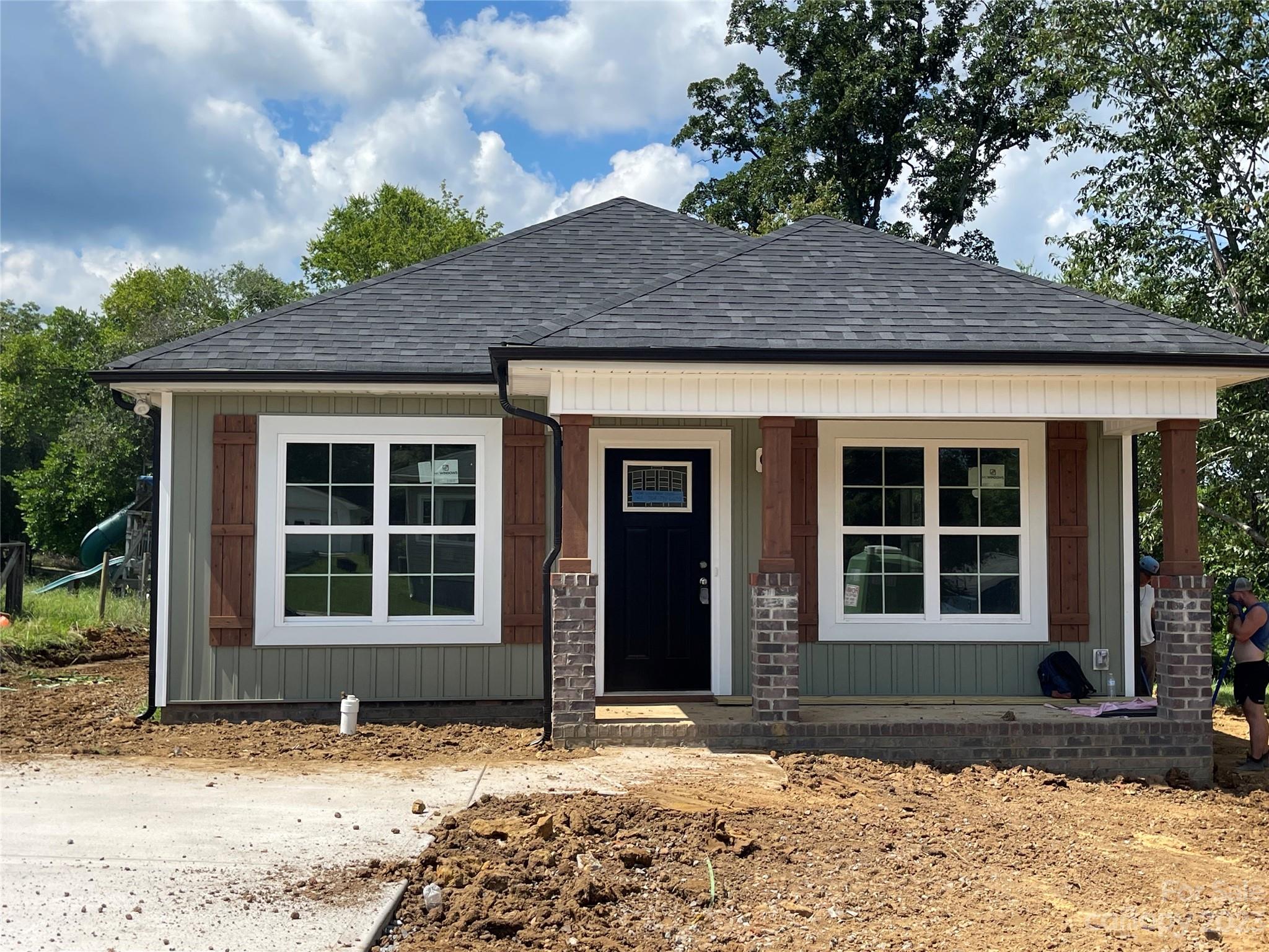 a front view of a house