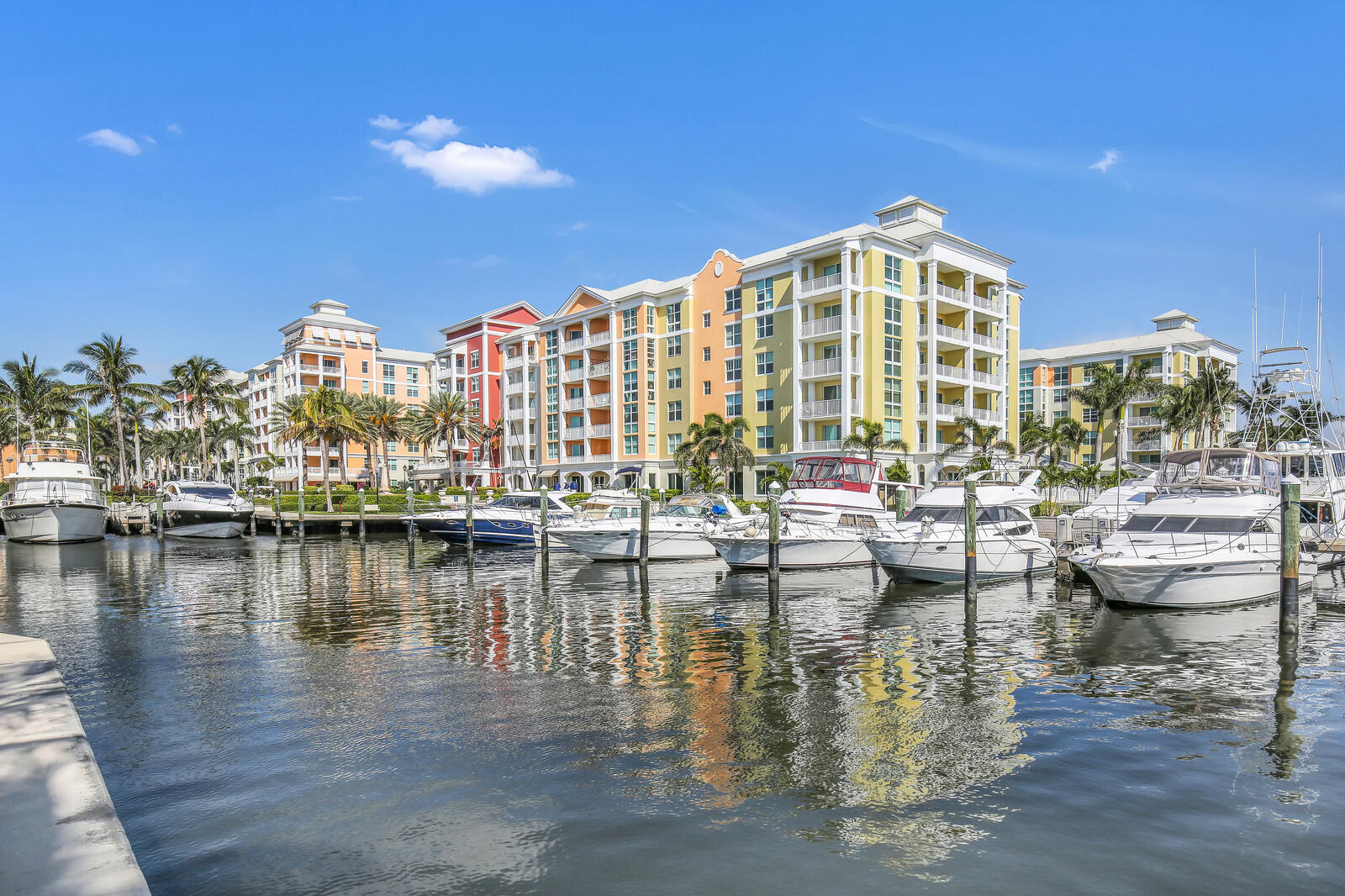 a view of ocean with boats and boats