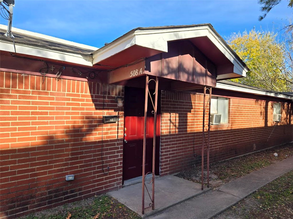 a view of a house with a door