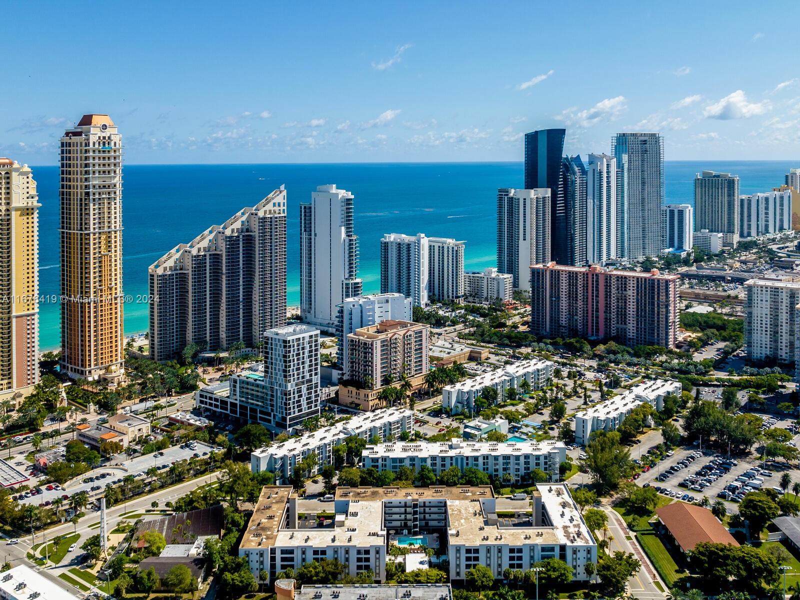 a view of a city with lots of buildings