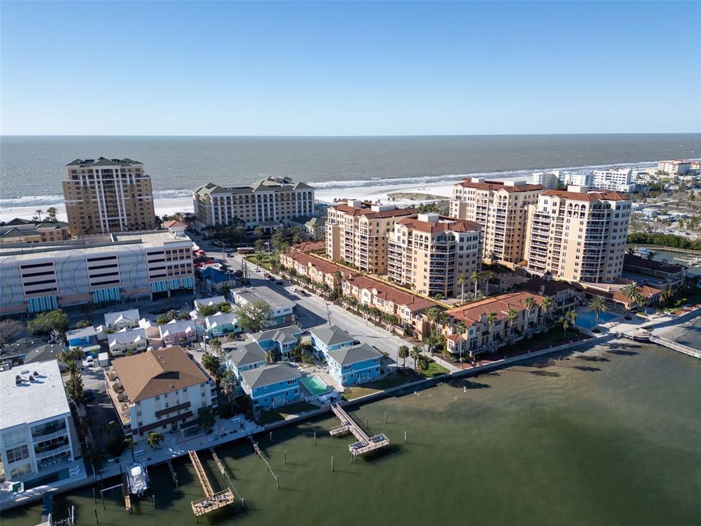 Arial View Intracoastal and Gulf of Mexico, Pier