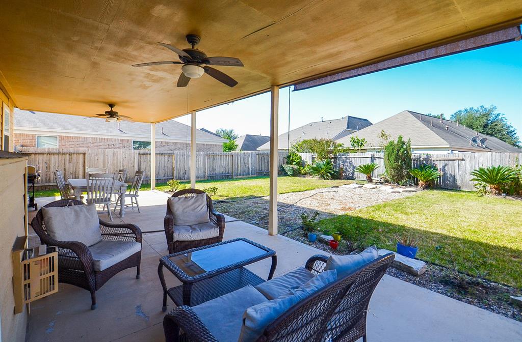 a view of an outdoor sitting area