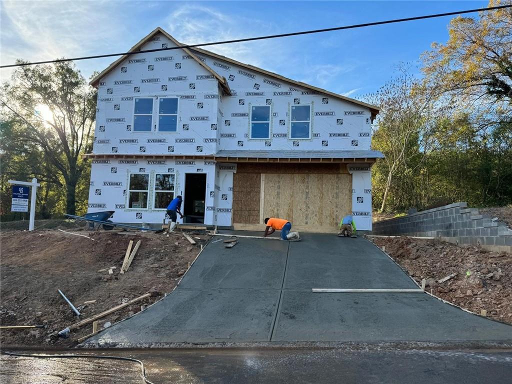 a view of a house with a patio