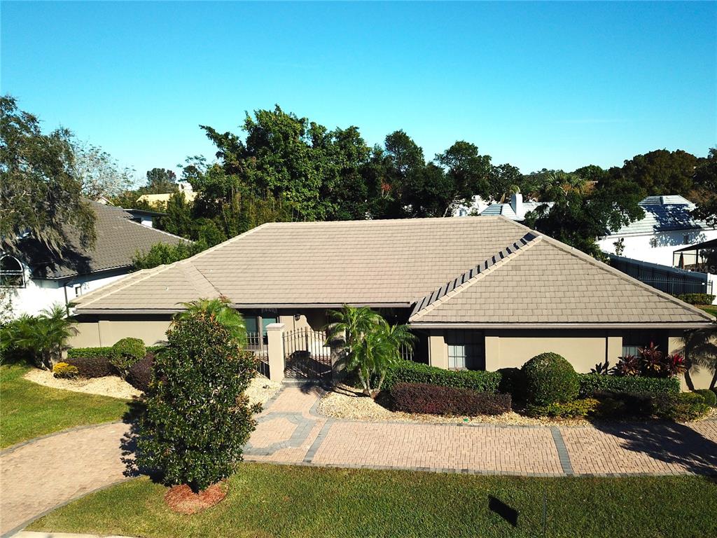 a aerial view of a house