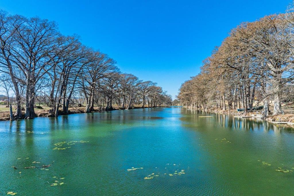 a view of a lake with houses