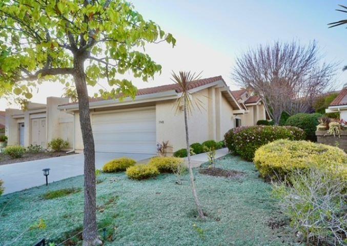 a view of a backyard with large tree