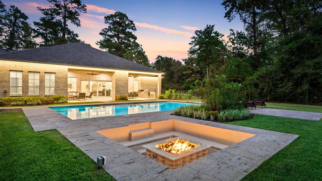 swimming pool with outdoor seating