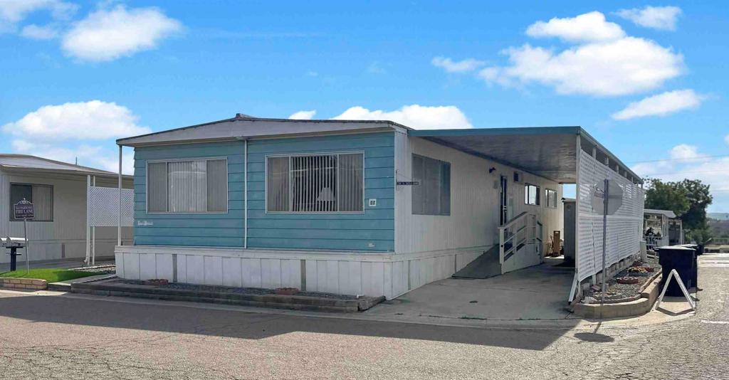 a view of a house with a patio