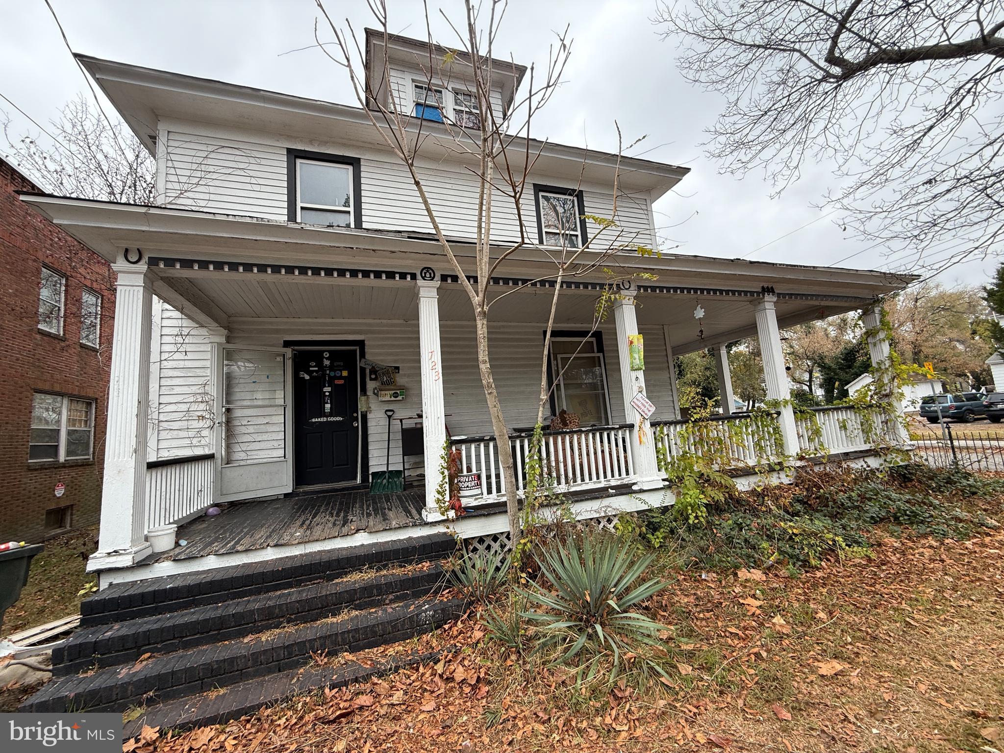 front view of a house with a porch