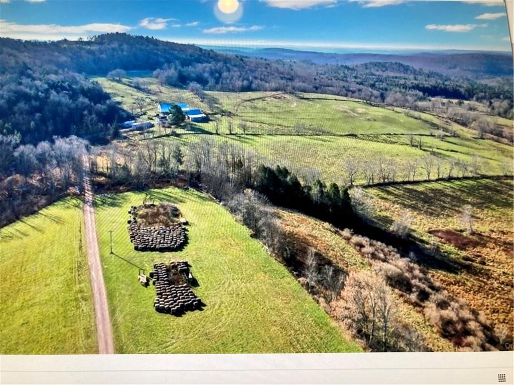 Aerial view with a rural view