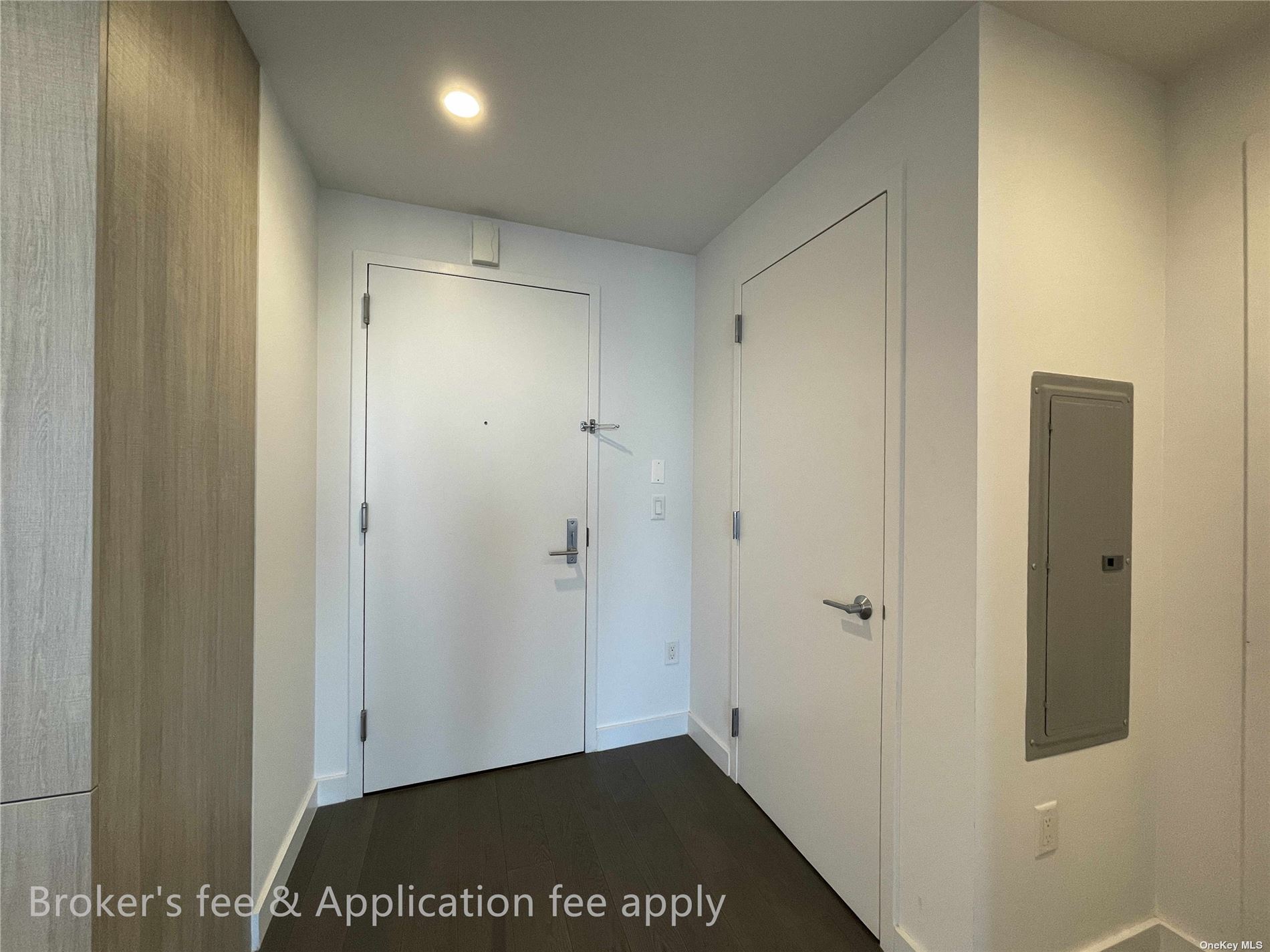 a view of hallway with closet