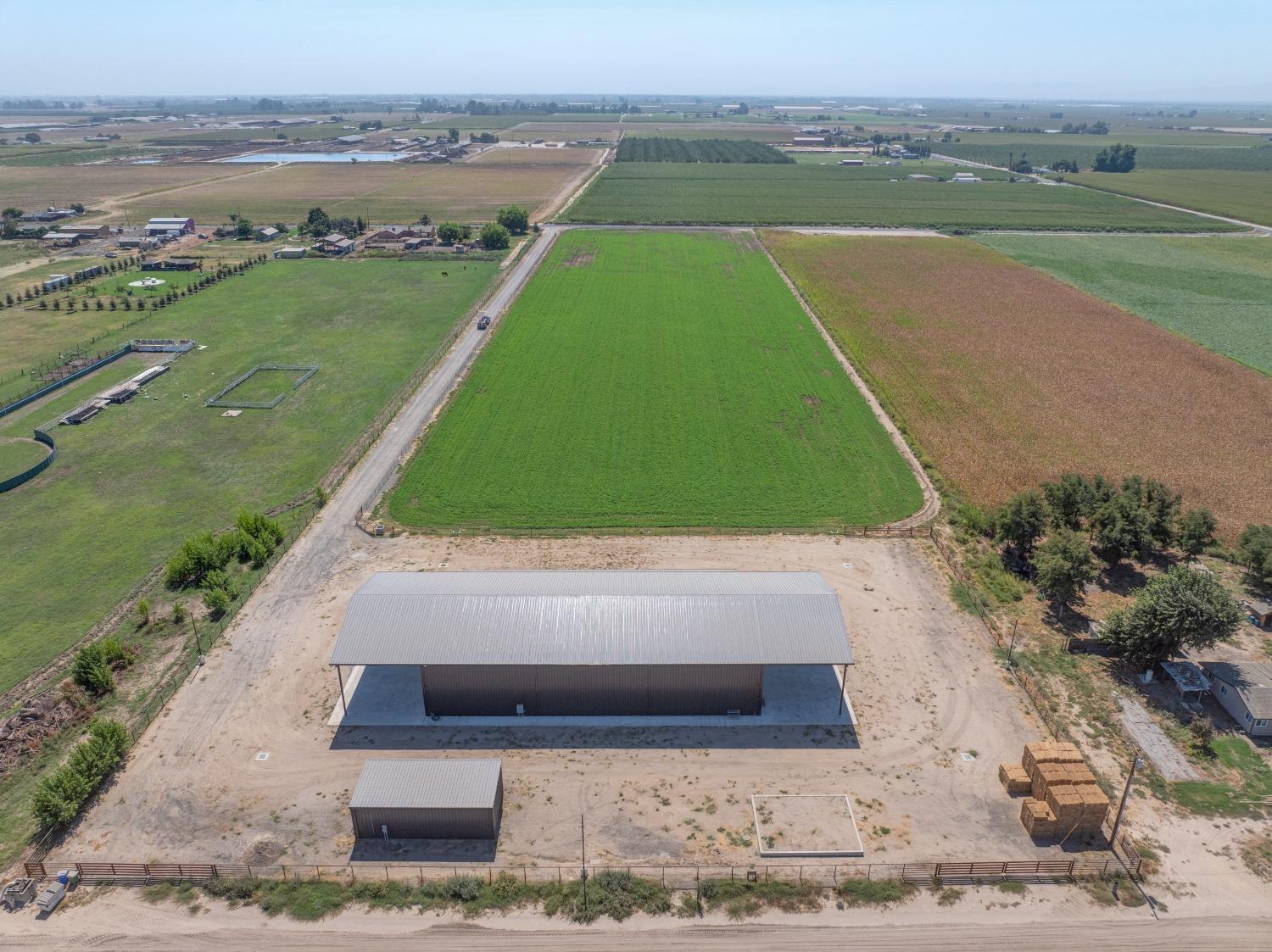 an aerial view of a football ground