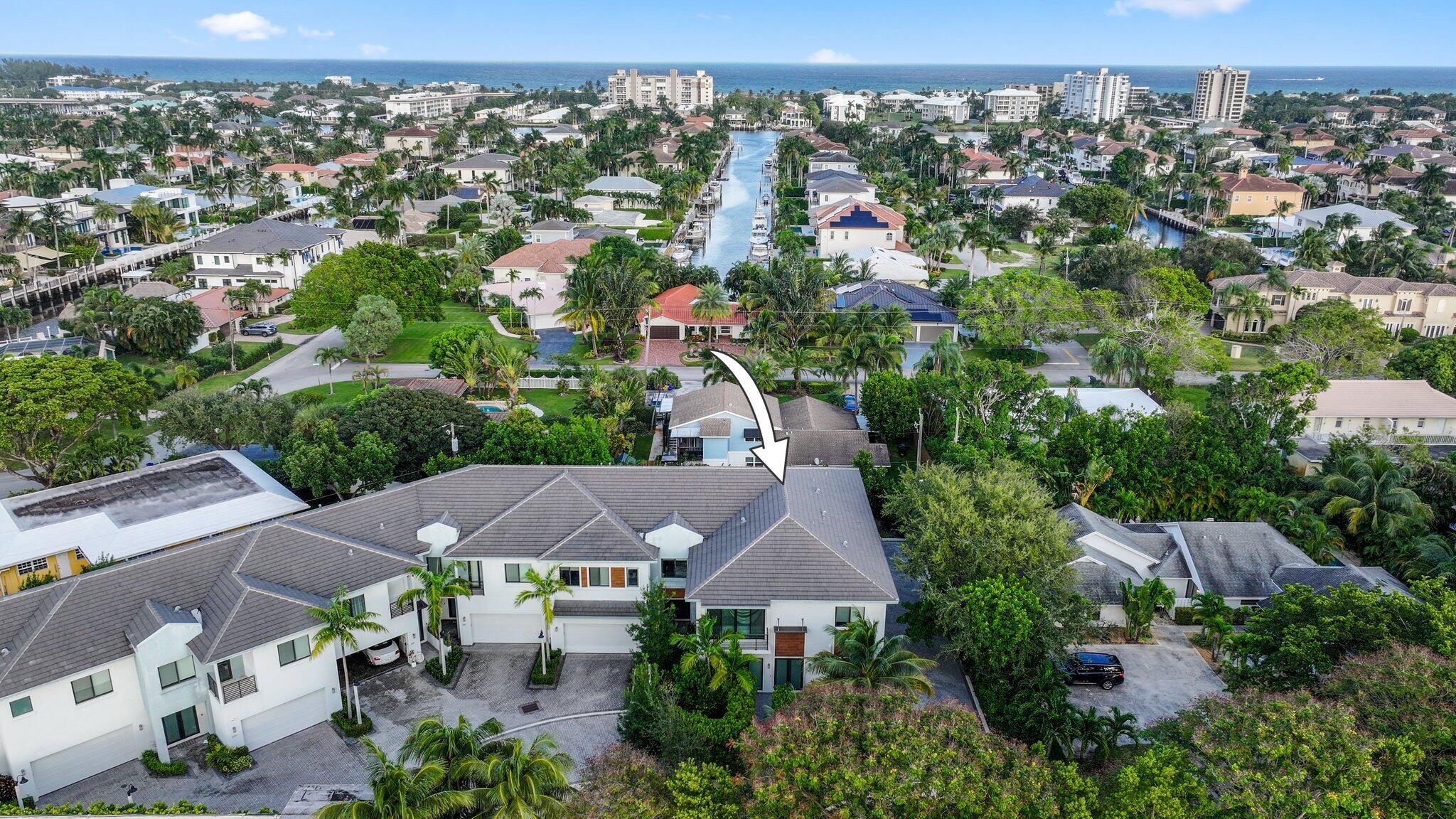 an aerial view of multiple house