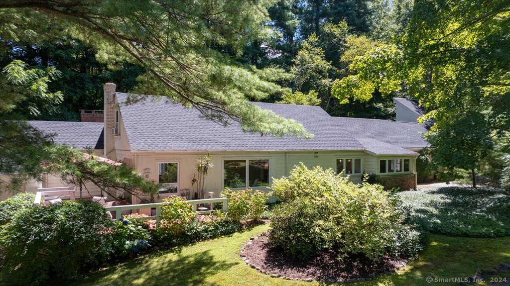 a house that has a tree in it