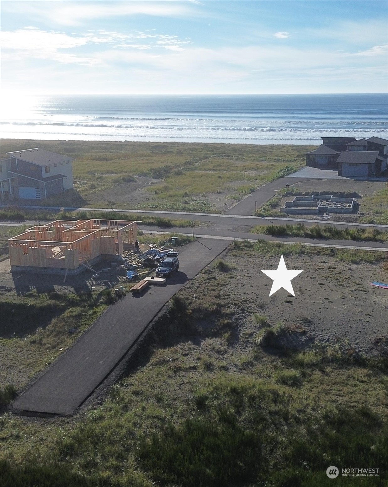 a view of an ocean beach