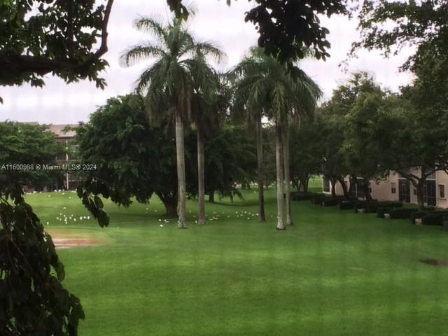 a garden view with a lake view