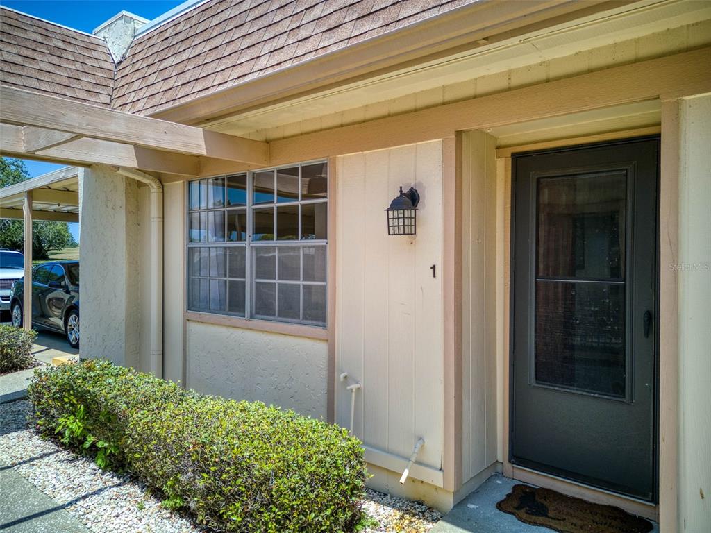 a view of front door of house