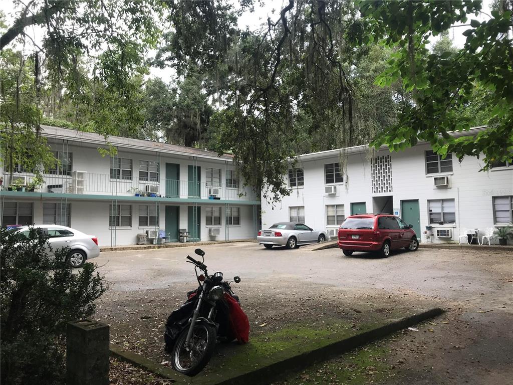 a car parked in front of a house