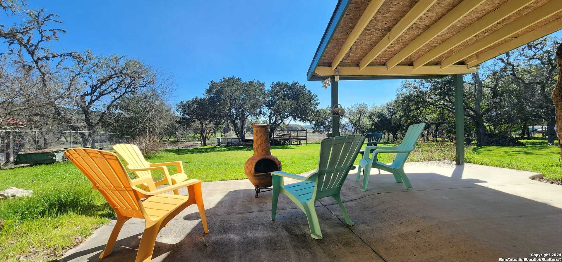 a view of a park with slide