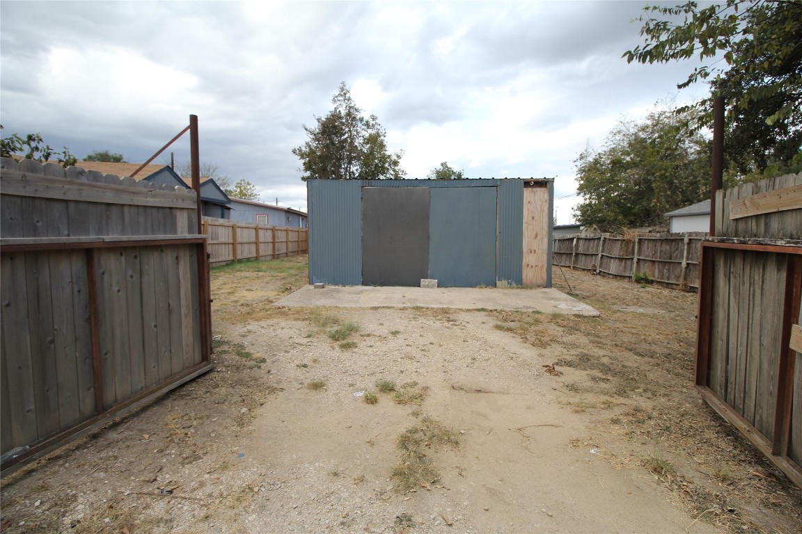 a backyard of a house