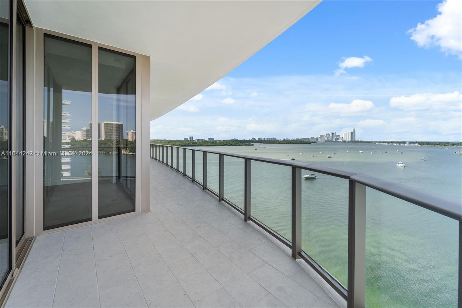 a view of balcony with ocean view