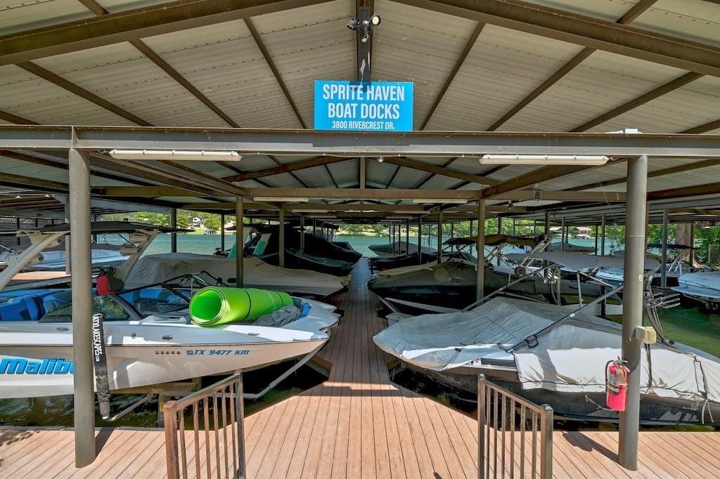 Welcome to your own private, covered, and gated boat slip community on Lake Austin on highly sought after Rivercrest Drive