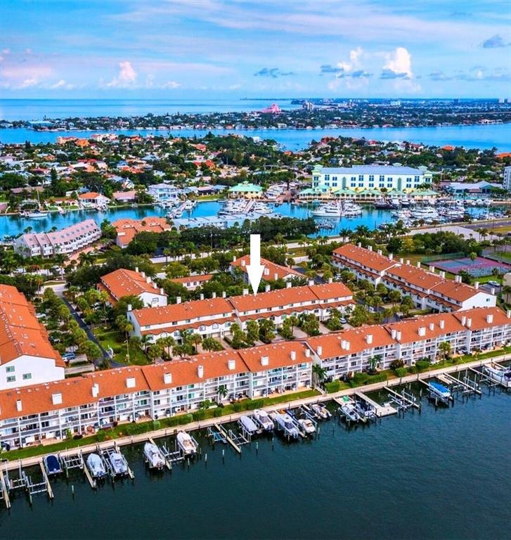 an aerial view of a city