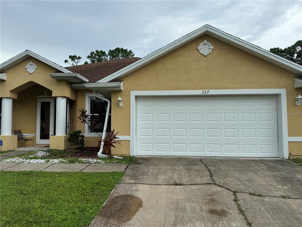 a front view of a house