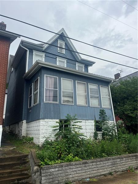 a front view of a house