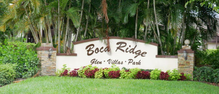 Boca Ridge Entrance Sign