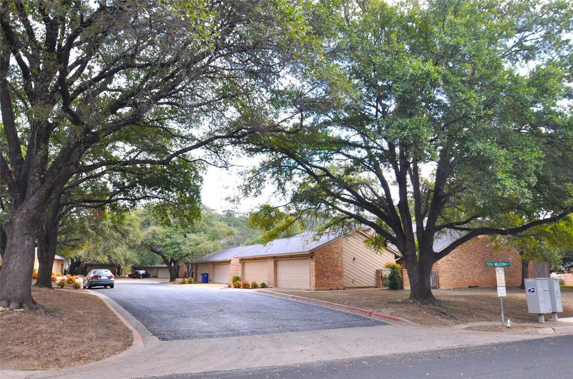 a view of a house with a tree