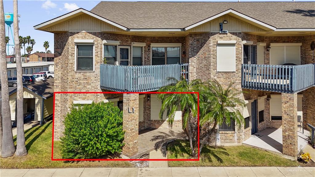 a front view of a house with balcony