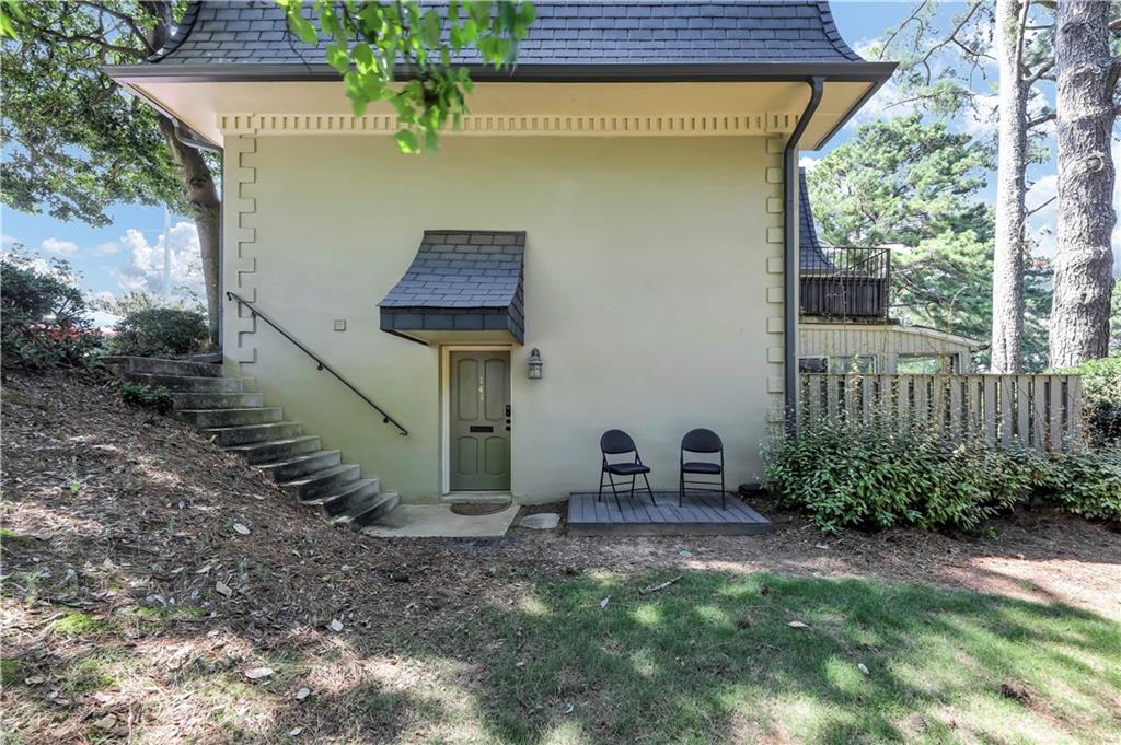 a view of front door of house