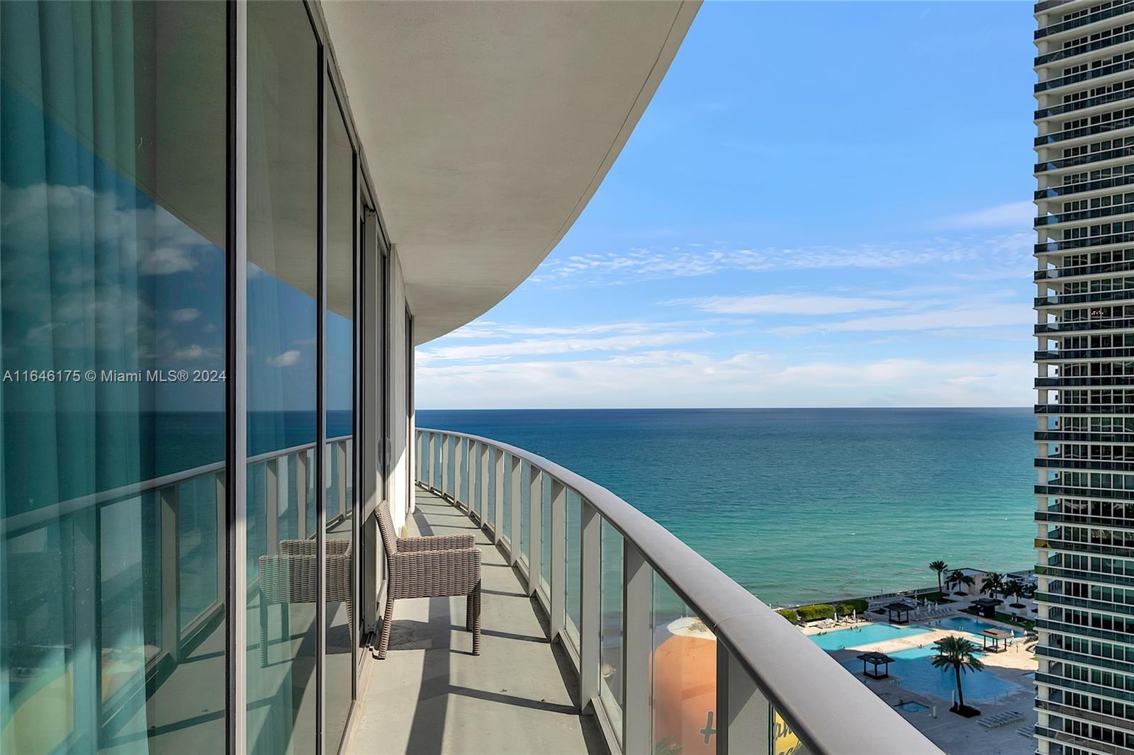 a balcony with view of lake