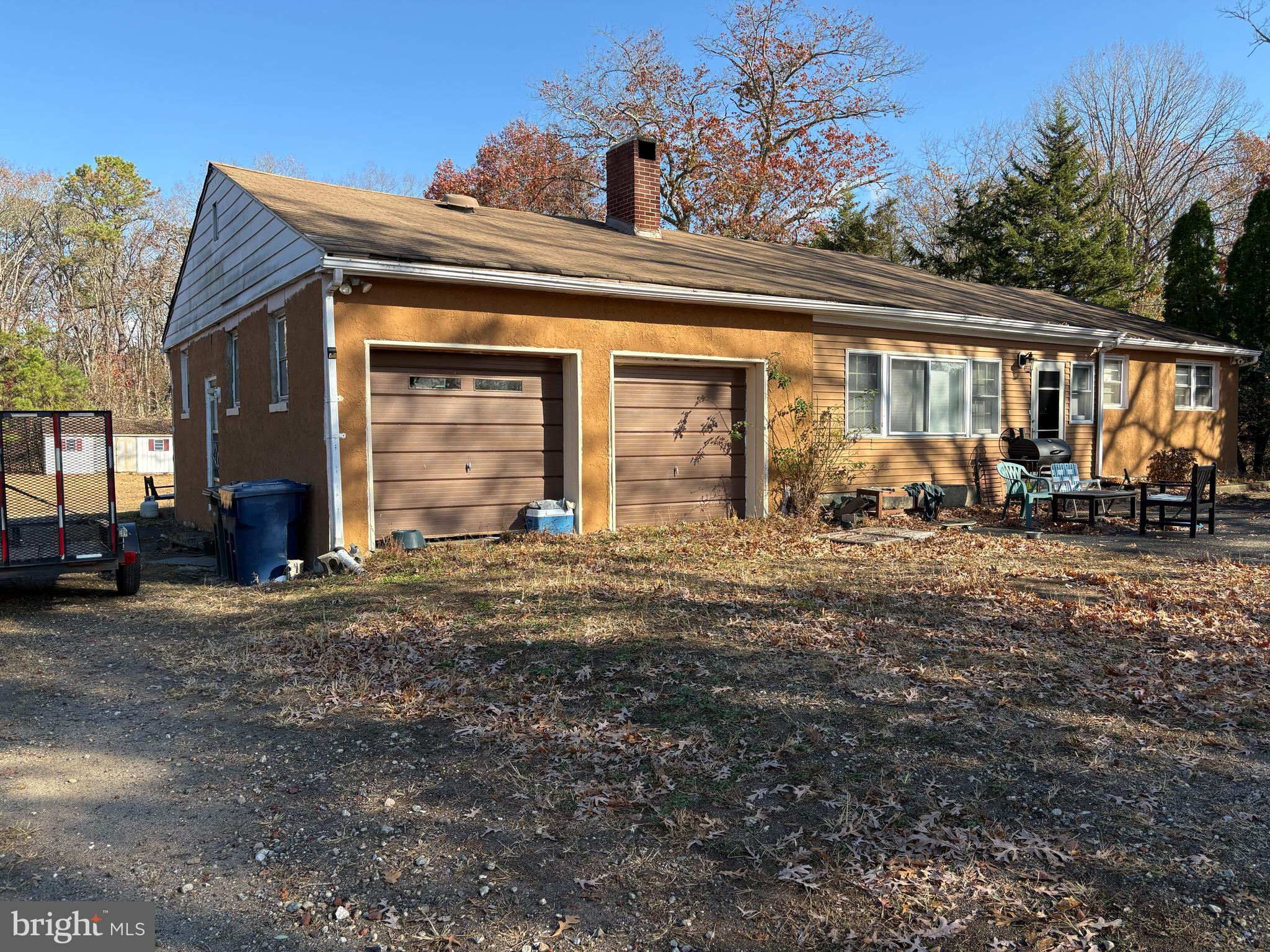 a front view of a house