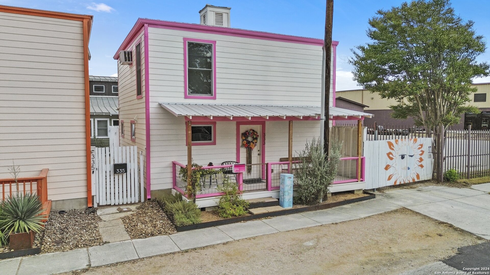 a front view of a house