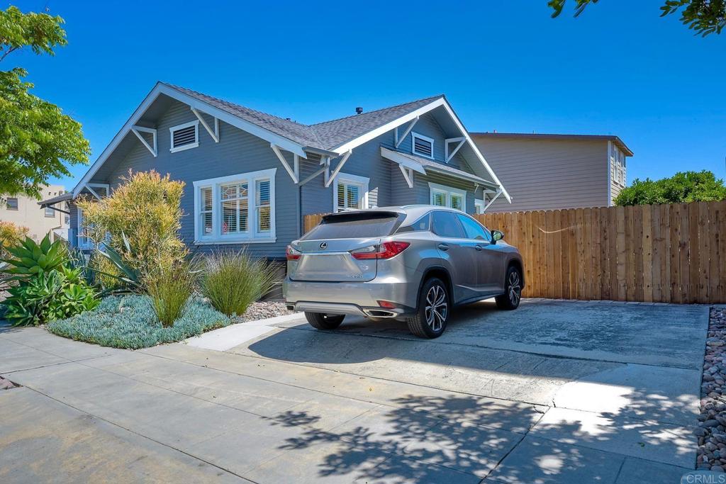 a car parked in front of house