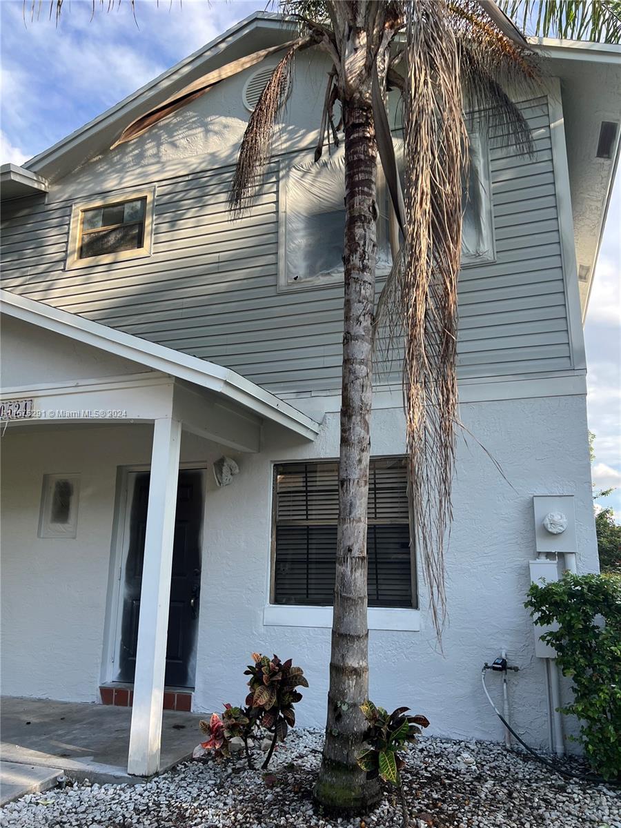 a front view of a house