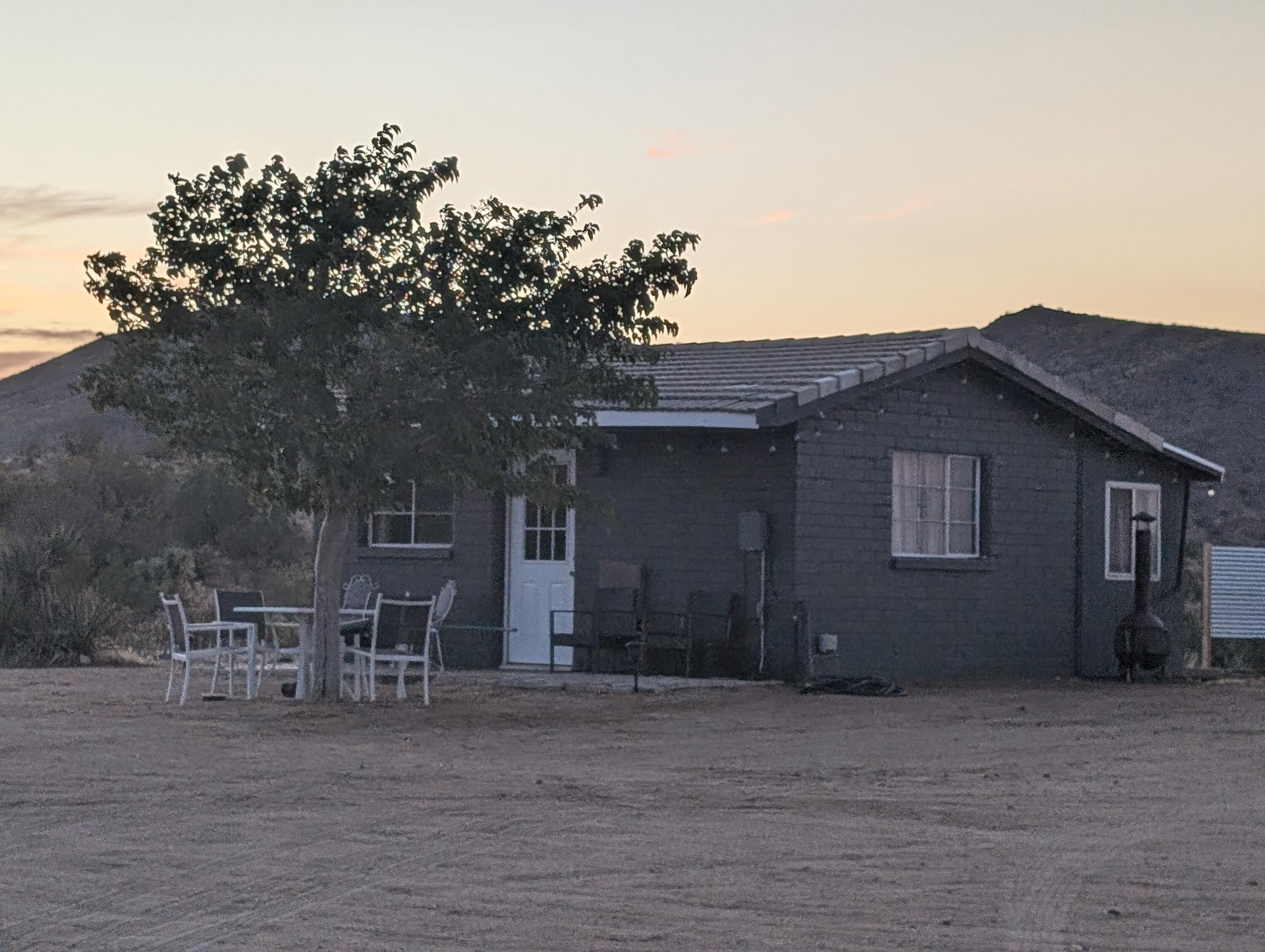 a house that has a tree in front of it