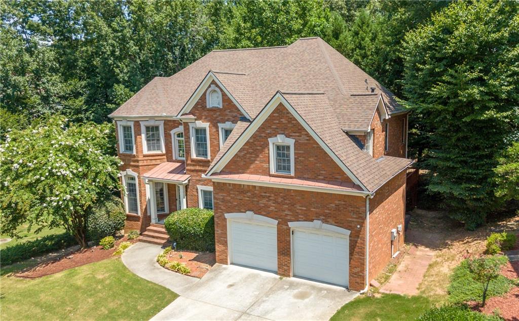 a aerial view of a house