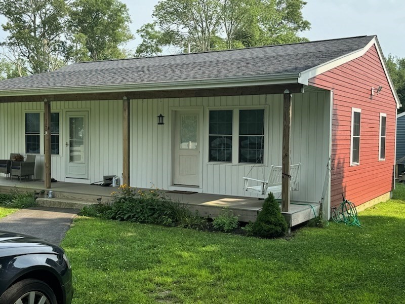 a view of a house with garden