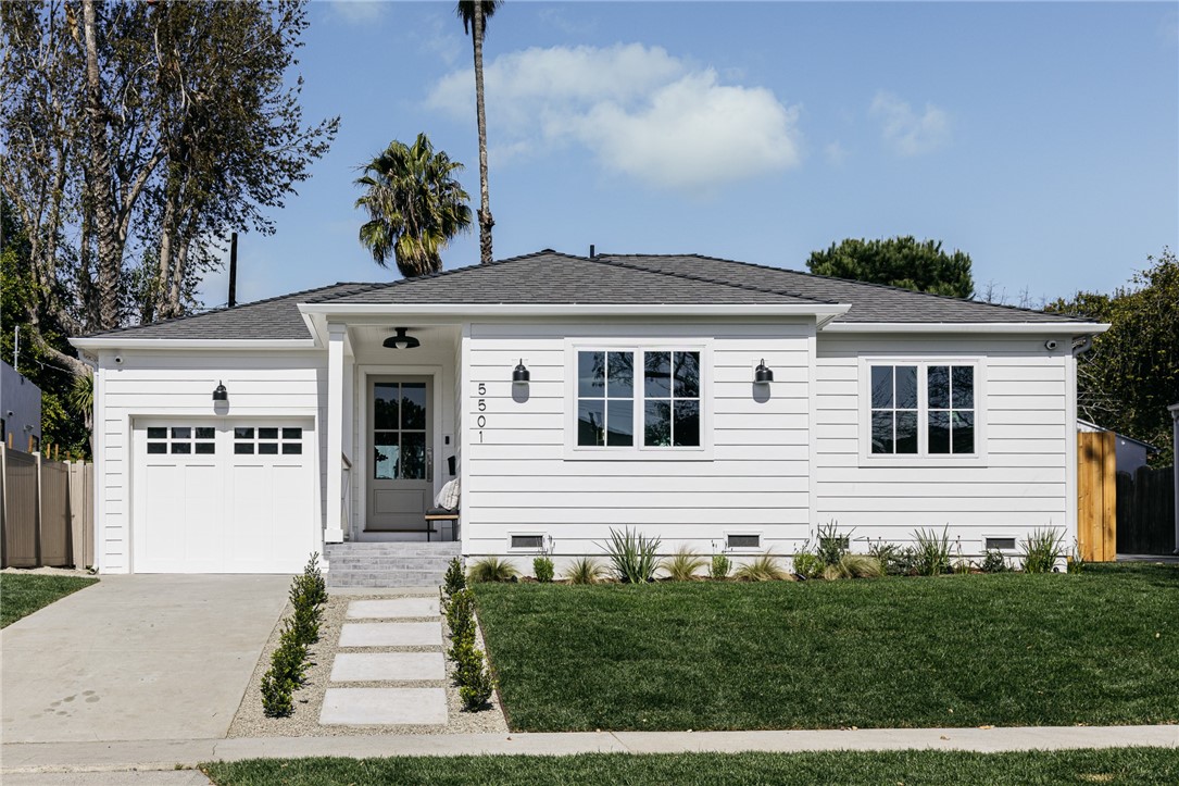 Traditional white architecture and door overlooking the